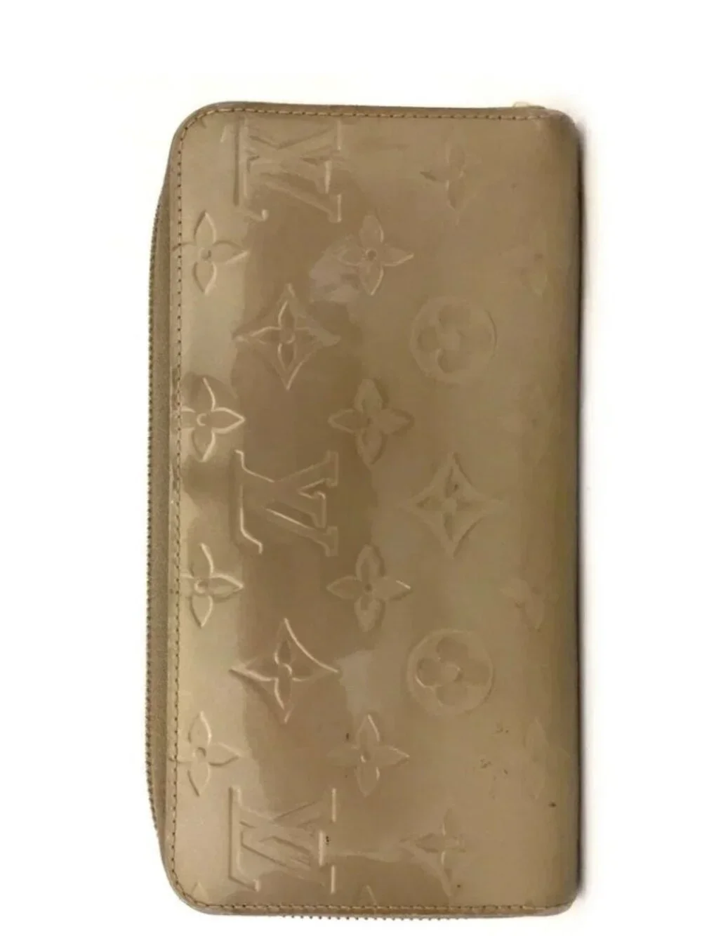 Louis Vuitton Leather Zippy wallet Beige Pougre